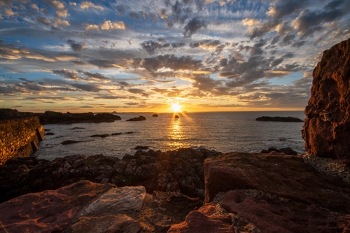 Sunrise over the beach in Dunbar