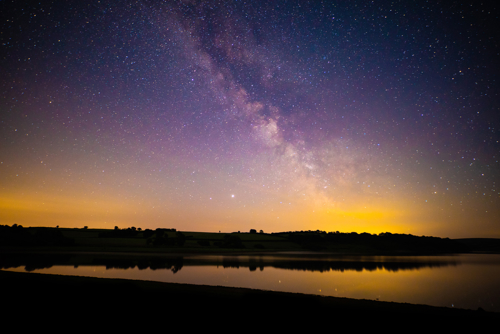 Milky Way over Wimbleball Lake, Exmoor National Park, Devon UK